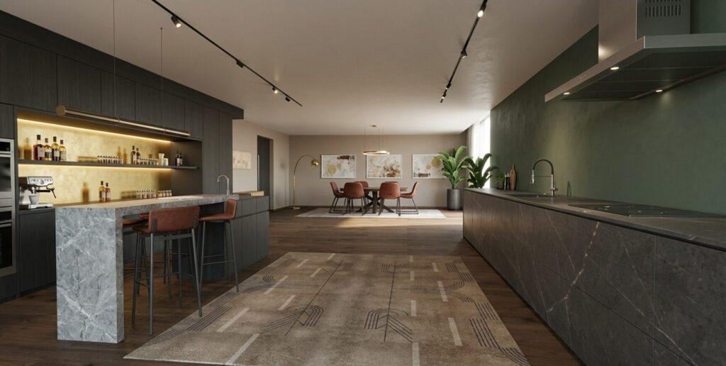 3D-ontwerp woning Gardameer door NederVal (keuken)